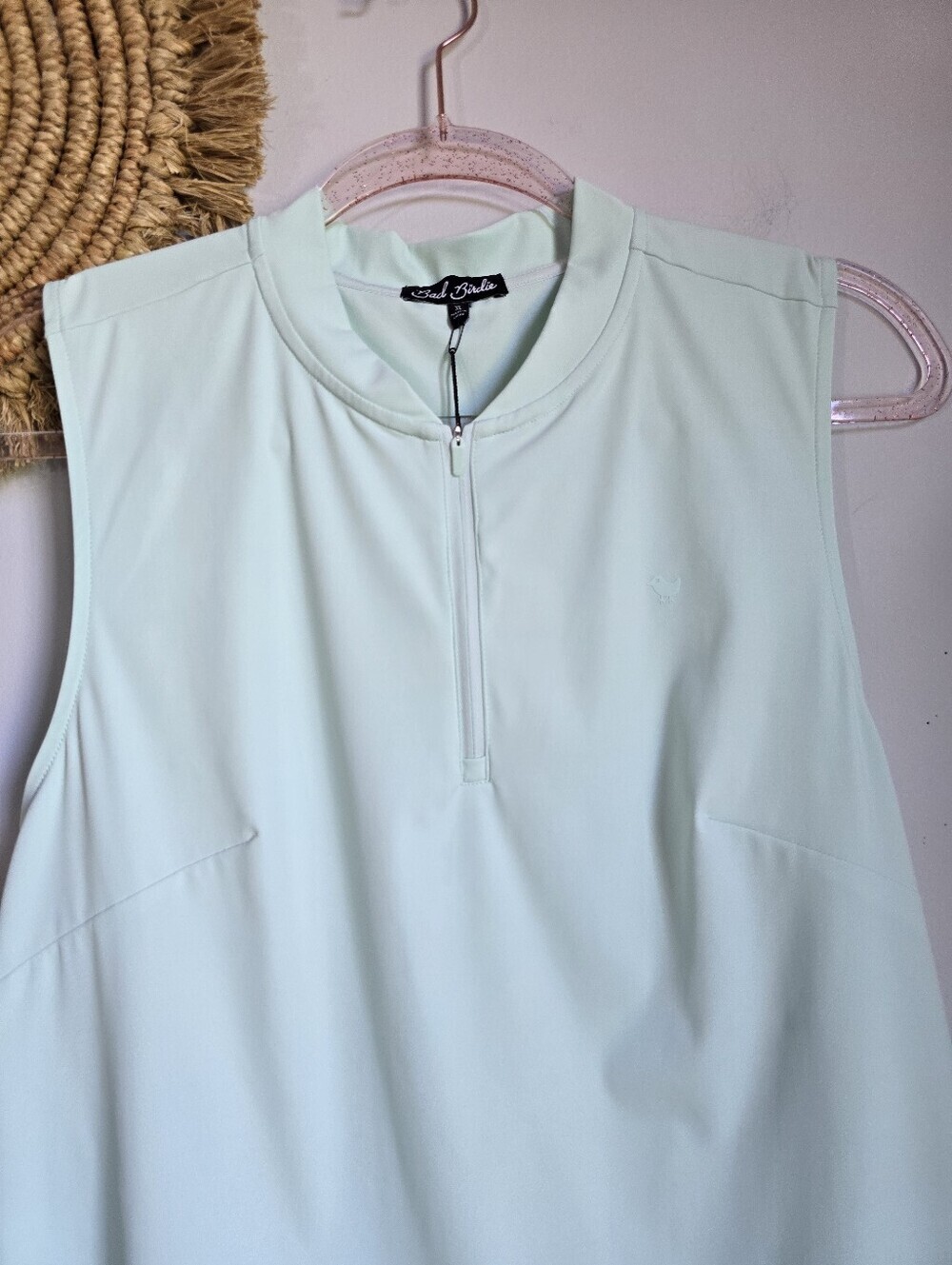 Bad Birdie NEW Blade Minty Fresh Green Sleeveless Womens Golf Polo SZ XL Sporty - Picture 8 of 14